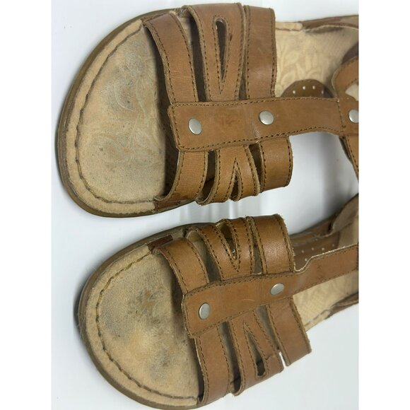 Born BOC Mattie Slingback Flat Leather Sandal Women's 10 Boho Summer Style - Picture 3 of 6